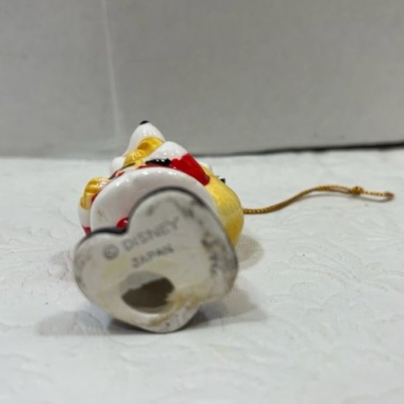 VTG Disney Porcelain Santa Mickey Mouse Christmas Tree Ornament Japan 2.75" - Picture 4 of 9